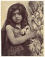 [Young Girl with Flowers, Sicily, Italy], Wilhelm von Gloeden  Italian, born Germany, Albumen silver print from glass negative