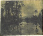 Water and Trees of the Viga Canal near Mexico City, Henry Ravell  American, Gum bichromate print