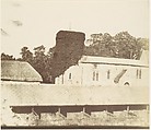 [Stables and Ivy Covered Tower], Unknown, Salted paper print from paper negative
