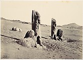 Colossi and Sphynx at Wady Saboua, Francis Frith  British, Albumen silver print from glass negative