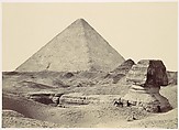 The Sphynx and Great Pyramid, Geezeh, Francis Frith  British, Albumen silver print from glass negative
