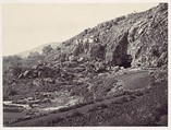 Principal Source of the Jordan, Flowing From a Cave Near Banias, Near the Site of the Northern City of Dan, the Frontier Town of Israel, Francis Frith  British, Albumen silver print from glass negative