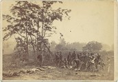 Burying the Dead on the Battlefield of Antietam, September 1862, Alexander Gardner  American, Scottish, Albumen silver print from glass negative