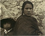 Young Woman and Boy, Toluca, Paul Strand American, Photogravure