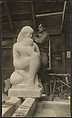 Rough State, "Mother and Child," Spanish Florida Rosa Marble, William Zorach, Sculptor, Charles Sheeler American, Gelatin silver print