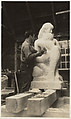 Early Stage of Carving "Mother and Child", Charles Sheeler American, Gelatin silver print