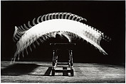 [Stroboscopic Motion Study of Cat Jumping Over Piano Bench], Harold Edgerton  American, Gelatin silver print