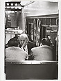 [Men Talking Aboard the Congressional Limited], Robert Frank  American, born Switzerland, Gelatin silver print