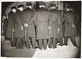 A Bunch of Cops, Weegee (American (born Austria-Hungary), Złoczów (Zolochiv, Ukraine) 1899–1968 New York), Gelatin silver print