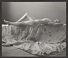 [Nude Young Girl Reclining on Drop Cloth, Possibly Elizabeth Lynes], George Platt Lynes  American, Gelatin silver print