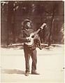 Joueur de Guitare, Eugène Atget  French, Albumen silver print from glass negative