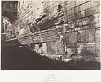 Jérusalem, Enceinte du Temple, Arche du Pont Salomonien qui reliait Moria à Sion, Auguste Salzmann  French, Salted paper print from paper negative
