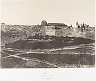 Jérusalem, Enceinte du Temple, Vue générale de la face Sud 1, Auguste Salzmann  French, Salted paper print from paper negative