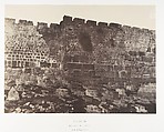 Jérusalem, Enceinte du Temple, Face Est de l'angle Nord-Est, Auguste Salzmann  French, Salted paper print from paper negative