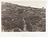 Jérusalem, Vallée de Josaphat, Faces Ouest et Nord, 1, Auguste Salzmann French, Salted paper print from paper negative