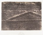 Jérusalem, Vallée de Josaphat, Fronton du Tombeau de Josaphat, Auguste Salzmann  French, Salted paper print from paper negative