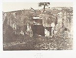 Jérusalem, Vallée de Josaphat, Grotte sépulcrale, 1, Auguste Salzmann  French, Salted paper print from paper negative