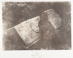 Jérusalem, Tombeau des rois de Juda, Fragments d'un sarcophage, Auguste Salzmann French, Salted paper print from paper negative