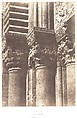Jérusalem, Saint-Sépulcre, Détails des chapiteaux de la porte principale, Auguste Salzmann French, Salted paper print from paper negative