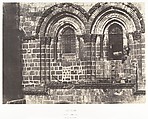 Jérusalem, Saint-Sépulcre, Partie supérieure de la façade, Auguste Salzmann French, Salted paper print from paper negative
