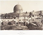 Jérusalem, Mosquée d'Omar, côté Nord, Intérieur de l'enceinte, Auguste Salzmann French, Salted paper print from paper negative