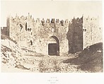 Jérusalem, Porte de Damas, Vue extérieure, Auguste Salzmann  French, Salted paper print from paper negative