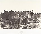 Jérusalem, Porte de Damas, Intérieur, Auguste Salzmann  French, Salted paper print from paper negative