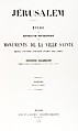 Jerusalem, Etude et reproduction photographique des monuments de la ville sainte depuis l' époque judaique jusqu'à nos jours 1856, Auguste Salzmann (French, 1824–1872), Ink on paper