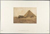 Pyramid of Chephren (Khafre), viewed from the southeast, Egypt, Maxime Du Camp  French, Salted paper print from paper negative