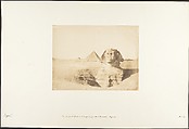 Vue du grand Sphinx et de la grande pyramide de Menkazeh (Mycerinus), Maxime Du Camp  French, Salted paper print from paper negative