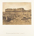 Façade postérieure de grande Temple de Dendérah (Tentyris), Maxime Du Camp French, Salted paper print from paper negative