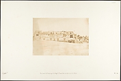 Habitation de l'équipage de l'allège de Luxor, bâtie sur la terrasse du Palais, Maxime Du Camp French, Salted paper print from paper negative