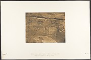 Sculptures extérieures du Sanctuaire de granit du Palais de Karnac (Thèbes) (Philippe-Aridée conduisant la Barc de Mauth), Maxime Du Camp French, Salted paper print from paper negative