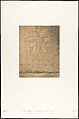 Sculptures extérieures du Santuaire de granit du palais de Karnac (Sacre de Philippe-Aridée par les Dieux Thot et Hor-hat), Maxime Du Camp  French, Salted paper print from paper negative