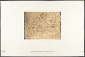Sculptures extérieures du Sanctuaire de granit du Palais de Karnac (Ammon assurant la couronne sur la tête de Philippe-Aridée), Maxime Du Camp  French, Salted paper print from paper negative
