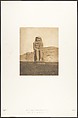 Colosse restauré d' Aménophis III, à Thèbes (Statue vocale ou Colosse de Memnon), Maxime Du Camp  French, Salted paper print from paper negative