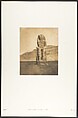 Colosse monolithe d'Amenophis III, à Thèbes, Maxime Du Camp  French, Salted paper print from paper negative
