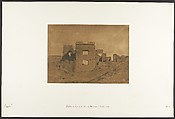 Pavillon ou Gynecée de Rhamsès-Meiamoun, à Médinet-habou, Maxime Du Camp French, Salted paper print from paper negative