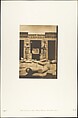 Pillars in the Court of the Temple of Ramesses III (Usermaatre Meriamun), Medinet Habu, Thebes, Egypt, Maxime Du Camp French, Salted paper print from paper negative