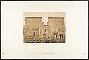 Dromos et Pylones du grand Temple d'Isis, à Philae, Maxime Du Camp French, Salted paper print from paper negative