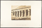 Colonnade latérale de la cour du Temple d'Isis, à Philae, Maxime Du Camp French, Salted paper print from paper negative