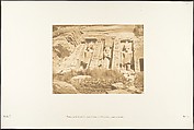 Moitié de la façade du Spéos d'Athor, à Abousembil (partie méridionale), Maxime Du Camp  French, Salted paper print from paper negative