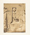 Décoration de l'entrée du grand Spéos d'Abousembil (Le Dieu Phré recevant les offrandes de Rhamsès-le-grand), Maxime Du Camp French, Salted paper print from paper negative