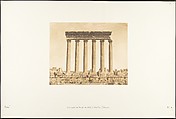 Colonnade du Temple du Soleil, à Baâlbek (Héliopolis), Maxime Du Camp French, Salted paper print from paper negative