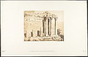 Colonnade occidental du Temple de Jupiter, à Baâlbek (Héliopolis), Maxime Du Camp French, Salted paper print from paper negative