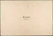 Égypte, Nubie, Syrie: Paysages et Monuments, Maxime Du Camp (French, 1822–1894), Salted paper prints from paper negatives