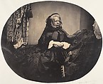 [Elderly Lady Sitting], Louis-Pierre-Théophile Dubois de Nehaut  French, Salted paper print from paper negative