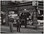 [Two Men on Street before a Corner Cafe, Oregon], John Gutmann  American, born Germany, Gelatin silver print