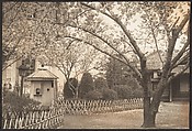 [Garden with Bamboo Fencing at Atago Tower, Tokyo, Japan], Adolf de Meyer  American, born France, Gelatin silver print