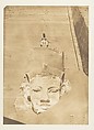 Westernmost Colossus of the Temple of Re, Abu Simbel, Maxime Du Camp (French, 1822–1894), Salted paper print from paper negative